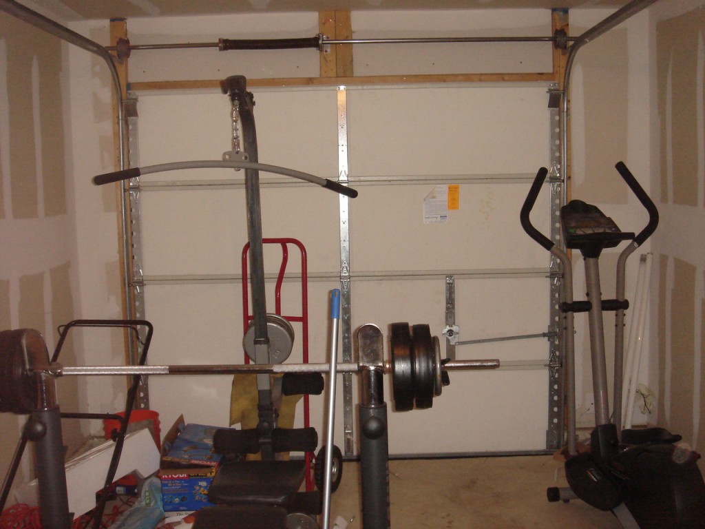 garage Conversion for sport center gym and fitness in small space